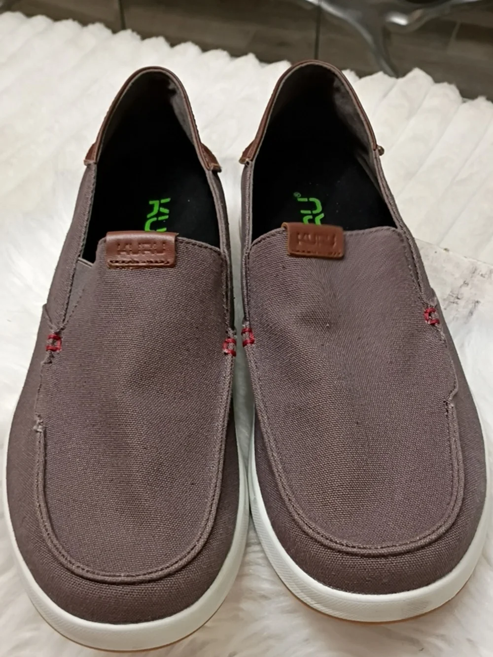 Kuru Pace Walnut Brown Orthopedic Arch Supportive Slip On Deck Shoes 9.5M